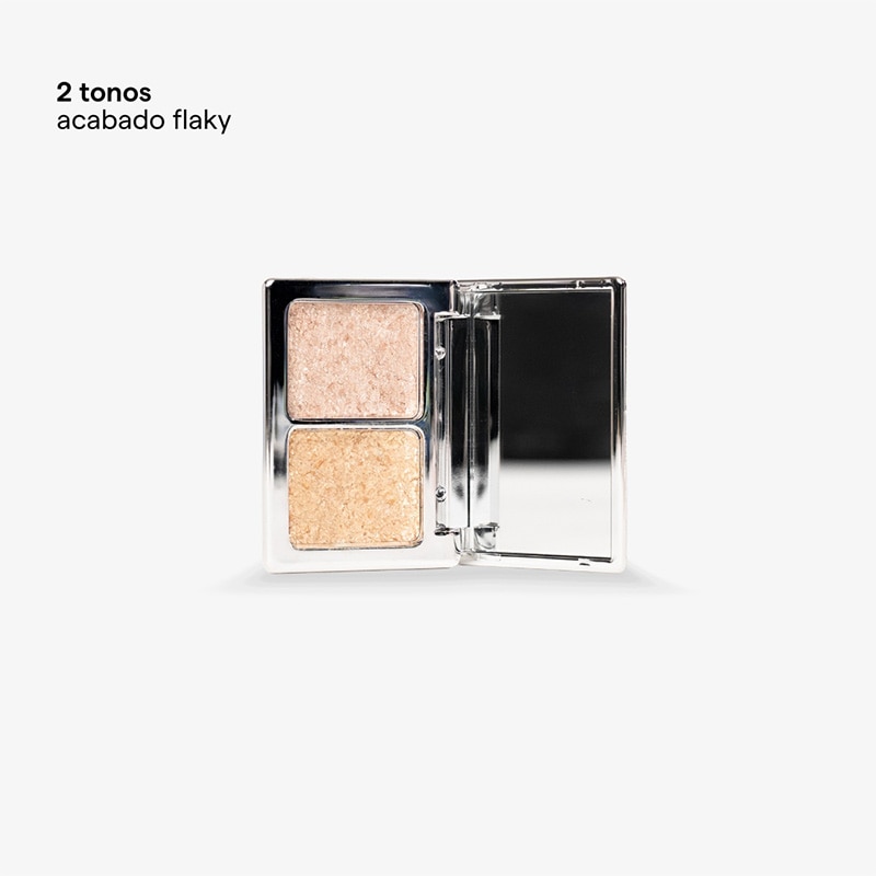 MINI DUO PALETA DE SOMBRAS FLAKY (PALETA DE SOMBRAS BRILLANTES)